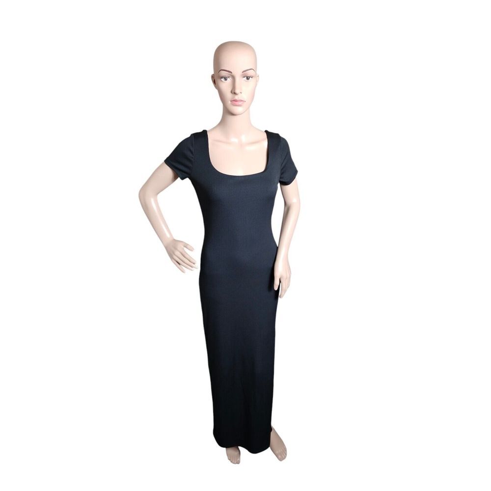 Haute Monde Dress Womens Black Medium Bodycon Form Fitting Minimalist‎ Basic